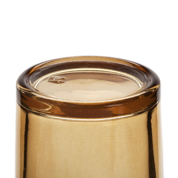 Amber Glass Votive Candle Holder