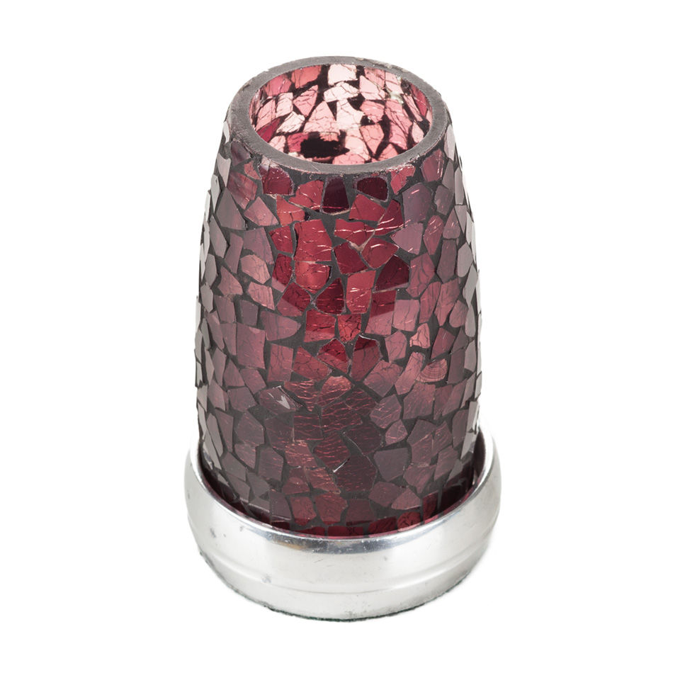 Vintage Purple Glass Mosaic Candle Holder