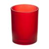 Frosted Red Glass Votive Cup