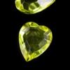 Yellow Acrylic Faceted Hearts Decorative Gems