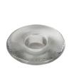 Round Crystal Clear Bubbly Glass UFO Bagel Tealight Candle Holder