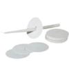 10 Inch White Processional Candles with Paper Drip Protectors Bobeche