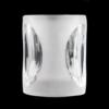 Concaved Thick Clear Frosted Glass Holder - Dimple Votive Holder