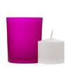 Votive in Frosted Hot Pink Glass