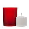 Votive in Frosted Red Glass